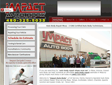 Tablet Screenshot of impactautobody.com